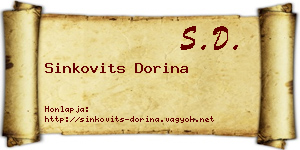 Sinkovits Dorina névjegykártya